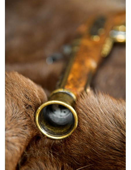 Pirate Flintlock Pistol, 18th Century, Brass, Replica