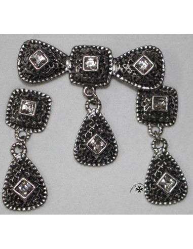 Juego pendientes y broche, ref. 5005PCRR.