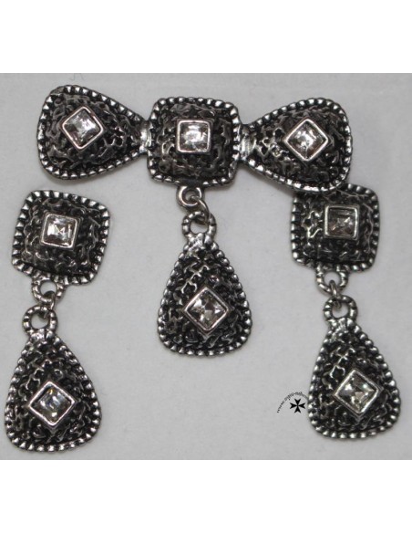 Juego pendientes y broche, ref. 5005PCRR.
