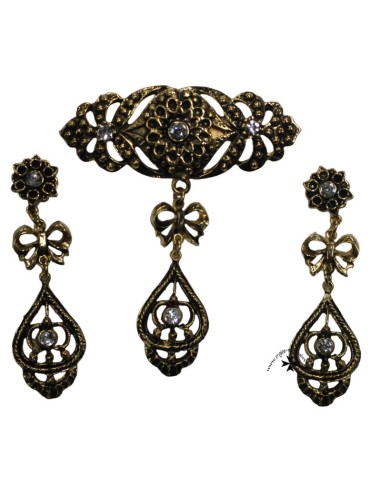 Juego pendientes y broche, ref. 5065
