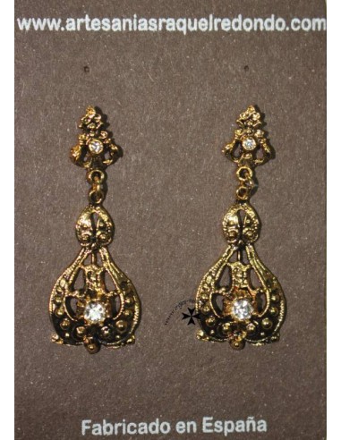 Pendientes, ref.4930, oro-cristal.
