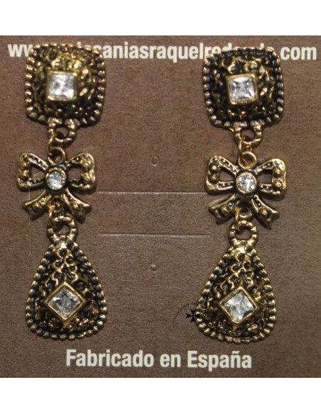 Pendientes, ref.4823, oro-cristal.