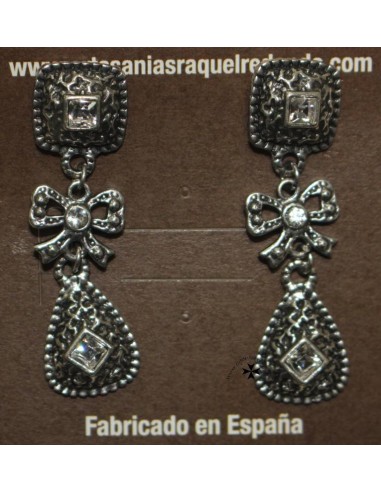 Pendientes, ref.4823, plata-cristal.