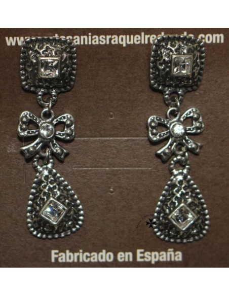 Pendientes, ref.4823, plata-cristal.