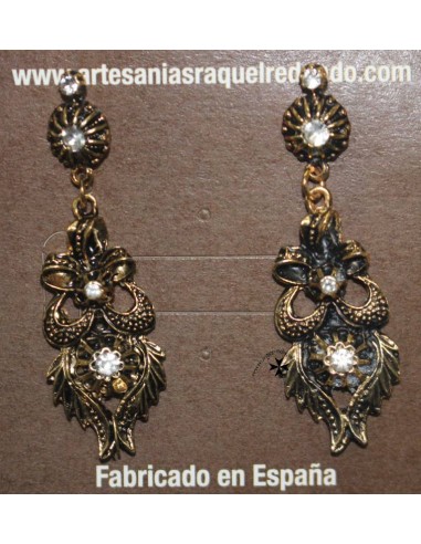 Pendientes, ref.4770, oro-cristal.