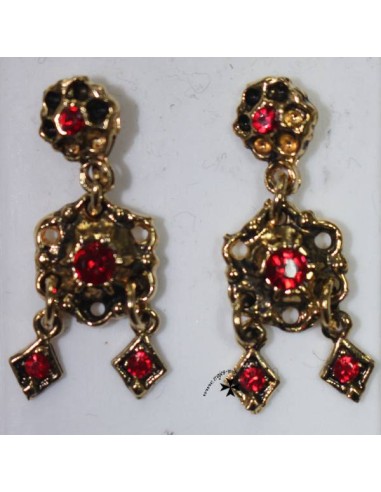 Pendientes, ref.6955, oro-cristal.