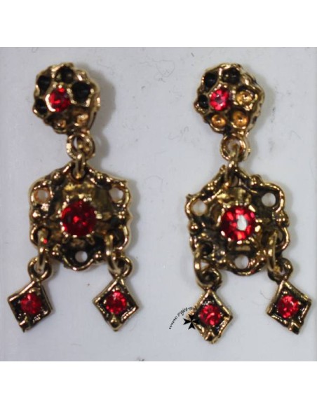 Pendientes, ref.6955, oro-cristal.