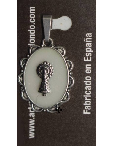 Colgante Virgen del Pilar, en relieve, ref....
