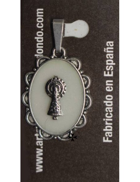 Colgante Virgen del Pilar, en relieve, ref. 170, infantil.