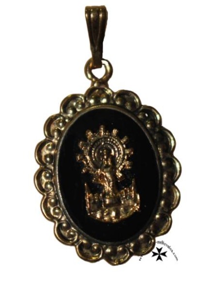 Colgante Virgen del Pilar, en relieve, ref. C653, infantil.