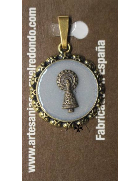 Colgante Virgen del Pilar, en relieve, ref. 278, infantil.