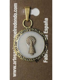 Colgante Virgen del Pilar, en relieve, ref. 282, infantil.