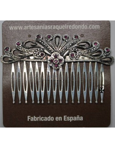 Peineta ref. 80. Plata-amatista
