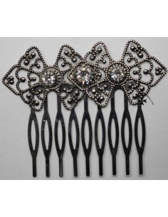 Peineta ref. 202. Plata-cristal