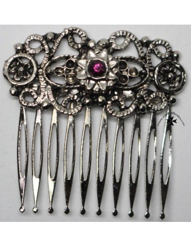 Peineta ref. 204. (Niña). Plata-amatista.