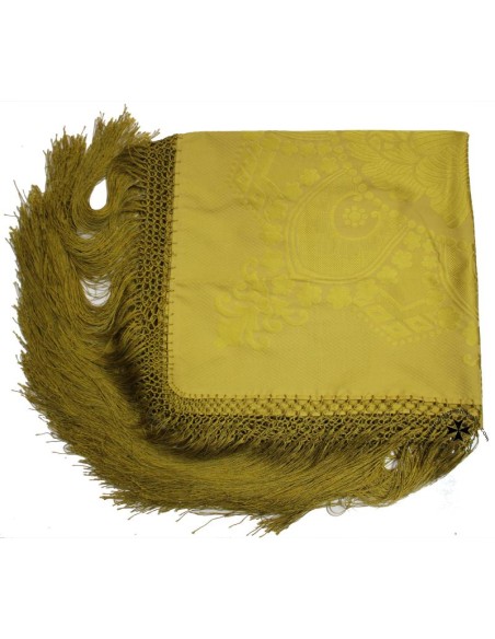Mantoncillo de gro, ref. PR492. (Rayón-poliéster). Oro. (140x140 cm.)