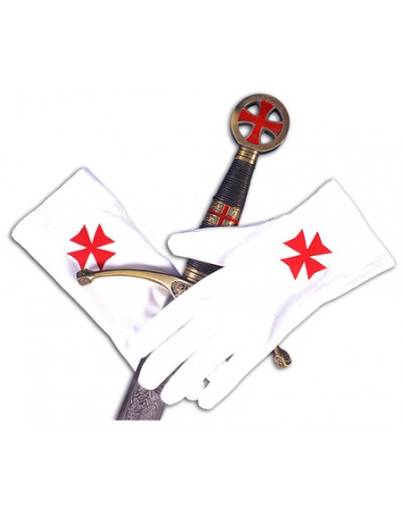 Guantes templarios de algodón.