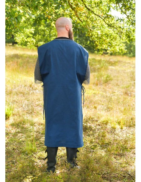 Medieval Tabard with Stripes (blue / yellow)