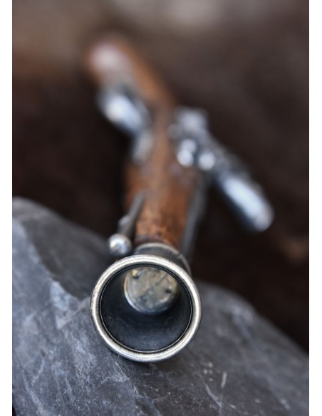 Réplica de pistola de chispa pirata, siglo XVIII