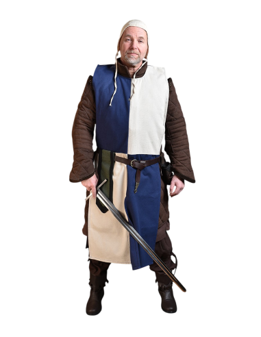 Quartered Medieval Tabard (Blue/White)