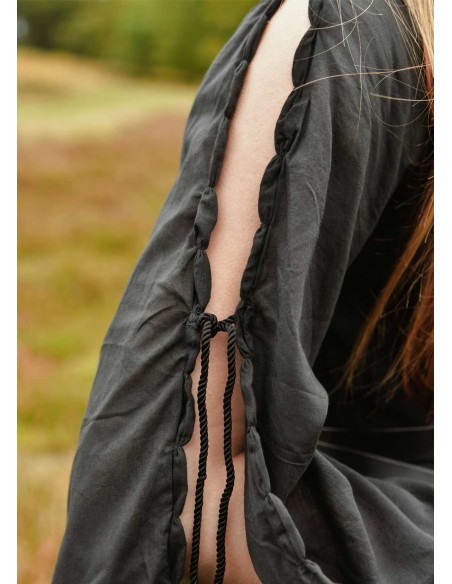 Ingrid Medieval Dress with laces at the back (Natural and Black)
