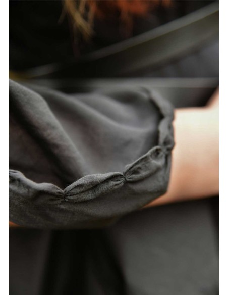 Ingrid Medieval Dress with laces at the back (Natural and Black)