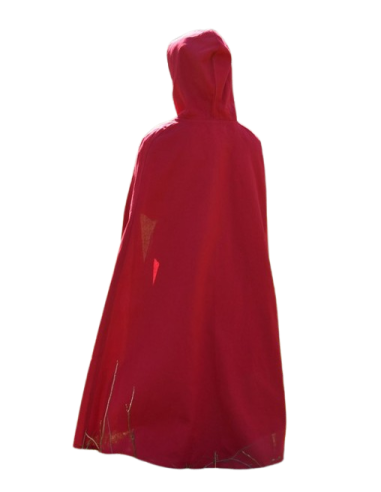 Capa Paola. Color rojo. Detrás.