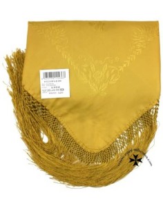 Mantoncillo de gro, ref. PR183M, (Rayón-poliéster).Oro. (120x 120 cm.)