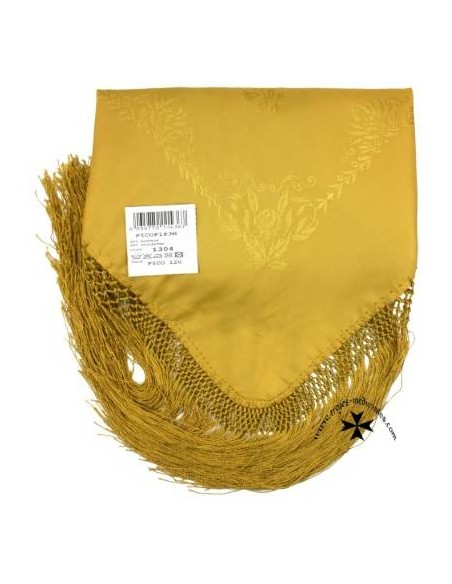 Mantoncillo de gro, ref. PR183M, (Rayón-poliéster).Oro. (120x 120 cm.)