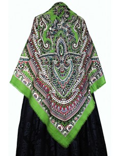 Mantón de merino, ciudad de Morella, verde.