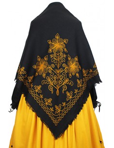 Mantón merino, ref. PLC102 . Negro1