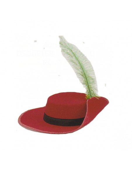 Sombrero mosquetero niño, rojo.