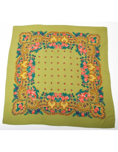 Pañuelo portugués, 65X65, verde oliva.