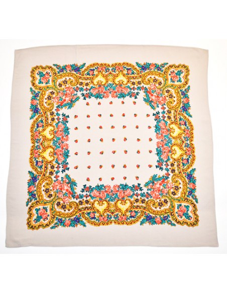 Pañuelo portugués, 65X65, gris.