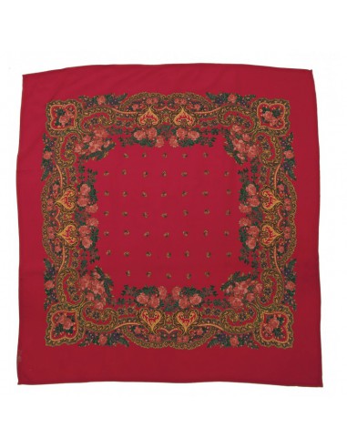 Pañuelo portugués, 65X65, granate.