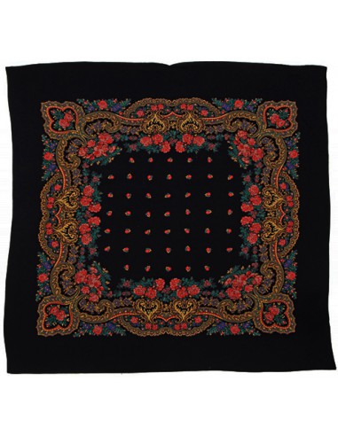 Pañuelo portugués, 65X65, negro.