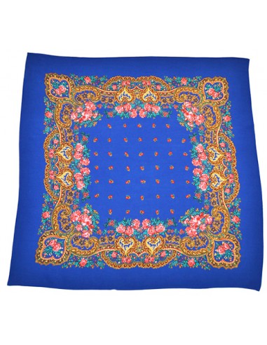 Pañuelo portugués, 65X65, azulina.