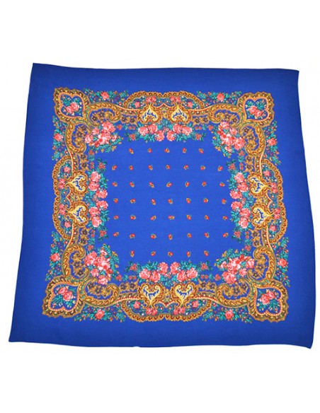 Pañuelo portugués, 65X65, azulina.