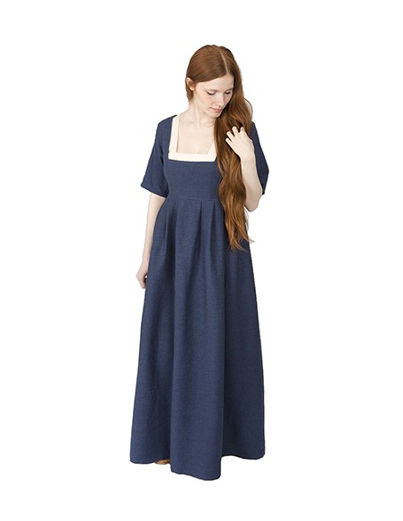 Vestido medieval, combinable, Simone, azul.