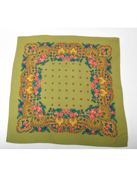 Pañuelo portugués 90 X 90, oliva.