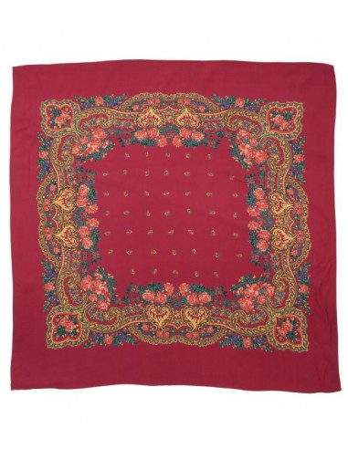 Pañuelo portugués 90 X 90, granate.