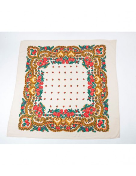 Pañuelo portugués 90 X 90, blanco.