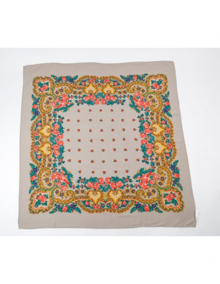 Pañuelo portugués 90 X 90, gris.