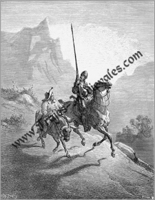 D. Quijote y Sancho. Gustavo Doré.